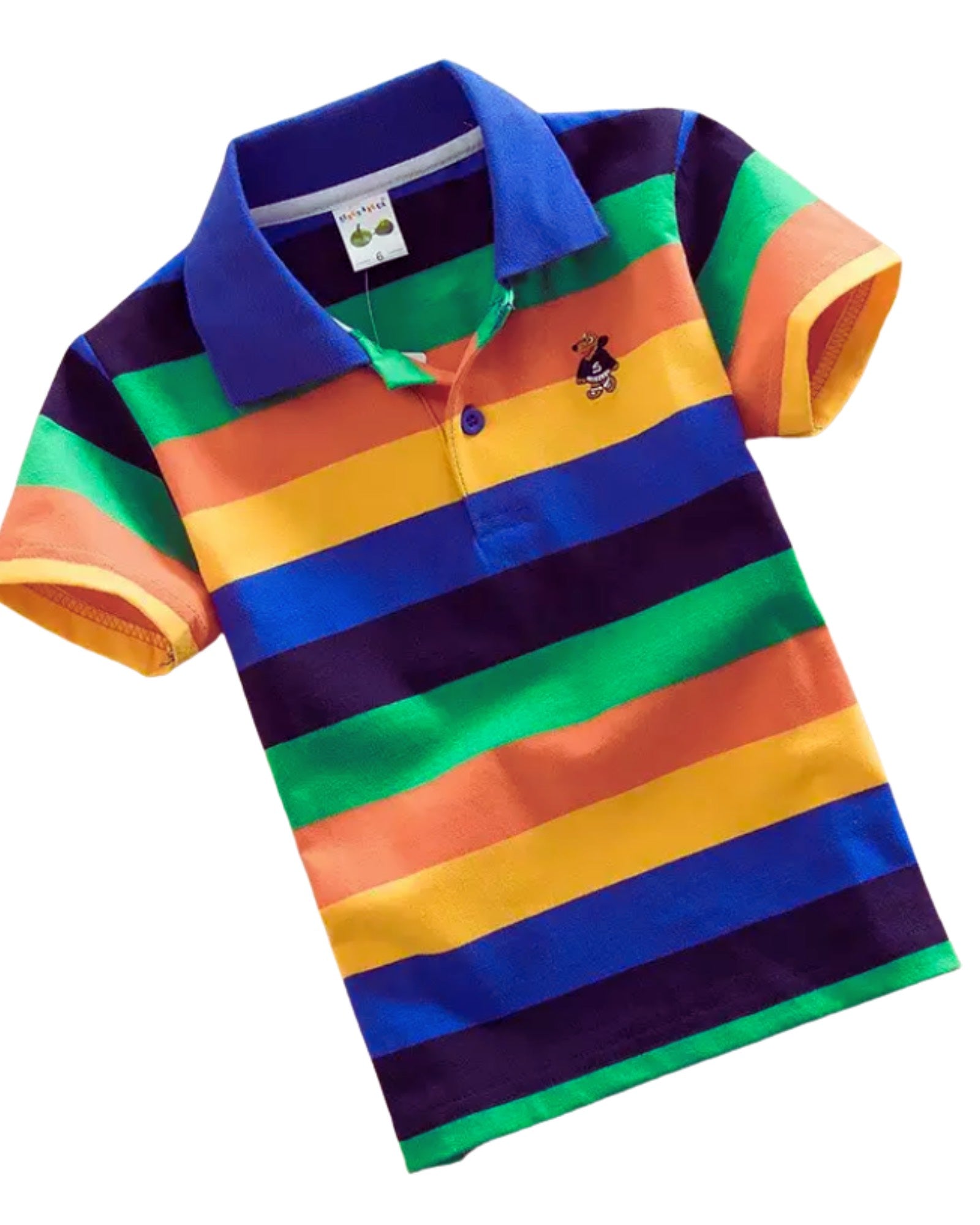 Jus Cubs Polo T-Shirt for Boys 100% Soft Cotton Striped T Shirts