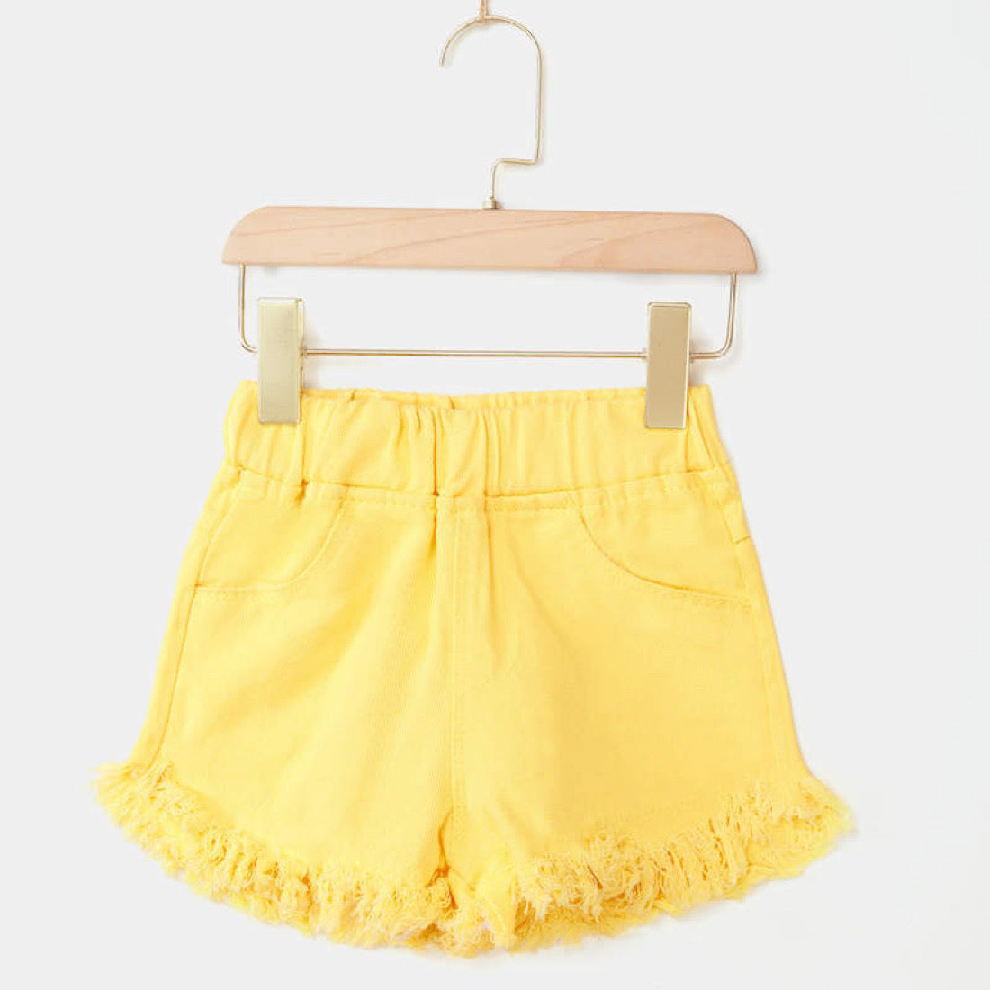 Yellow Girls Short Pants